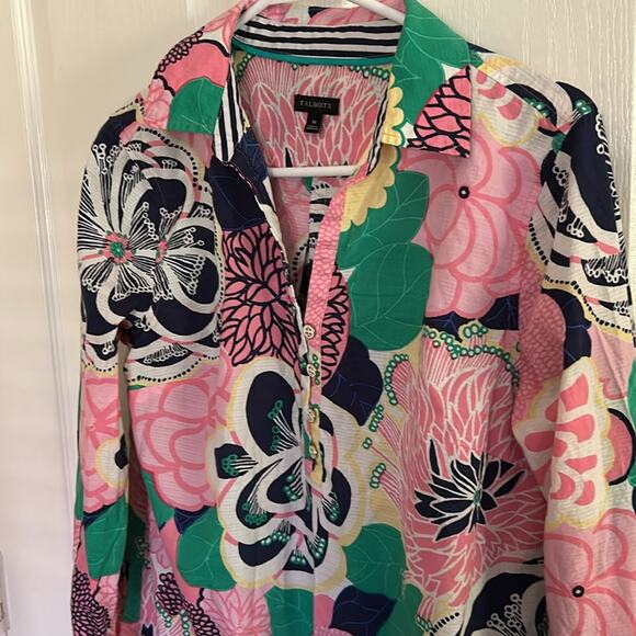 Talbots women’s size Medium long sleeve blouse. 36” chest, 40” hip, - Picture 1 of 8